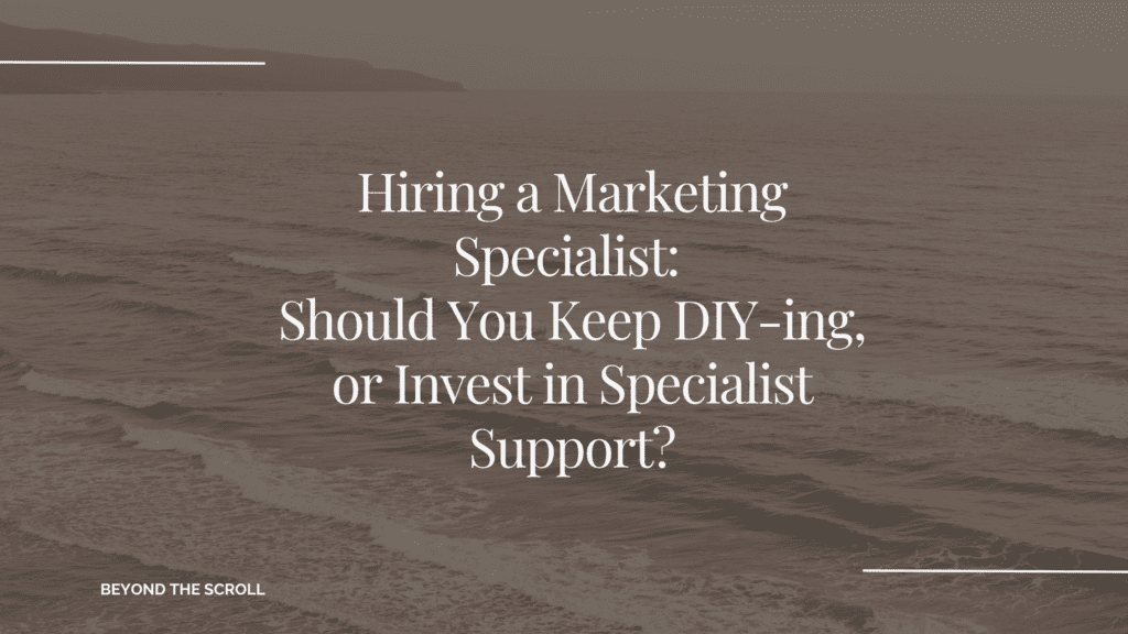 Hiring a marketing specialist