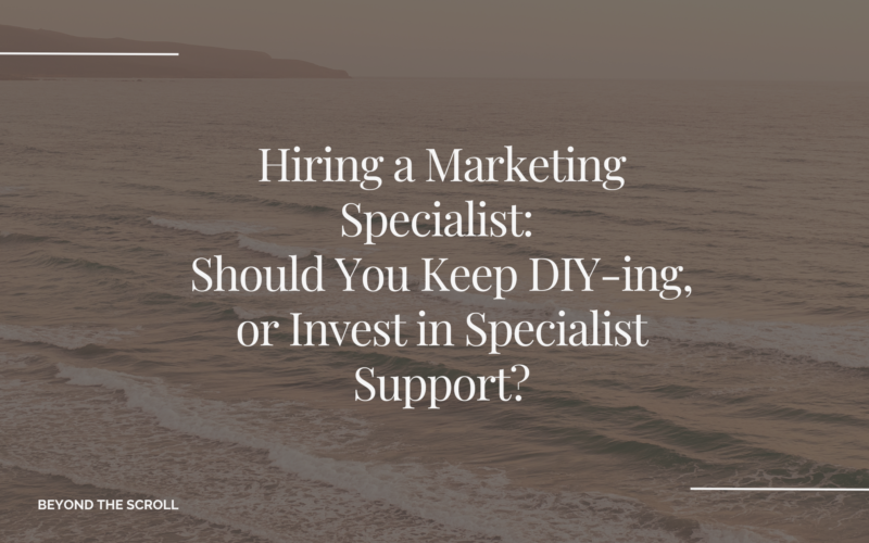 Hiring a marketing specialist